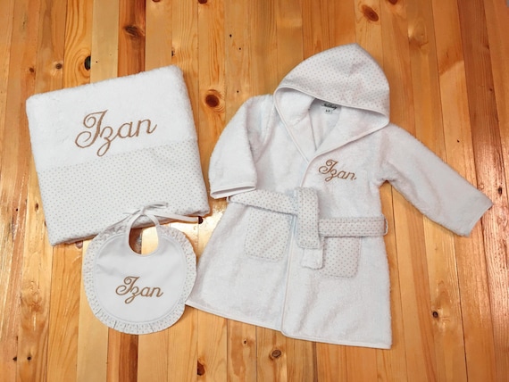 personalized baby towel set