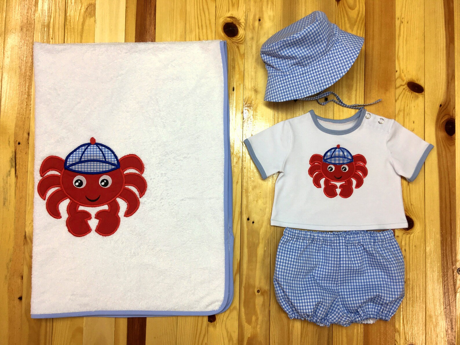 Baby boy beach set Baby boy summer outfit with hat and towel Etsy