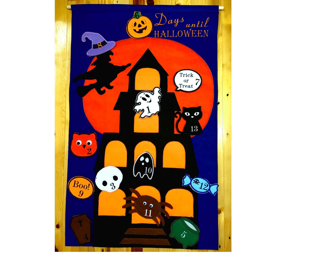 Halloween Advent Calendar, Countdown Calendar for Kids, Halloween Decor