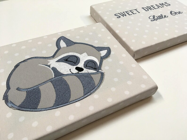 Raccoon Wall Art for Nursery Woodland Animal Wall Decor for Etsy