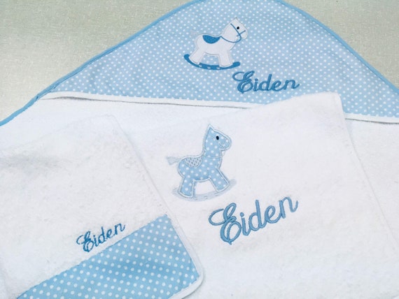personalized baby towel set