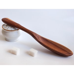 Wooden Pocket Spoon / Handmade / Small Tablespoon / Apple wood / Durable / Lightweight / Bushcraft Spoon / Hiking Spoons / 20 x 3.7 cm.