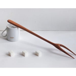 Wooden fork / Plum wood / fork for barbecue / salad fork / eco-friendly / biodegradable fork / allergy-friendly / stylish gift / 27 x 3 cm.