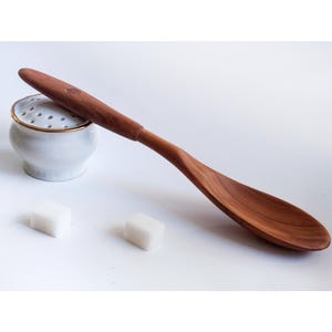 Wooden Pocket Spoon / Handmade / Small Tablespoon / Apple wood / Durable / Lightweight / Bushcraft Spoon / Hiking Spoons / 20 x 4 cm.