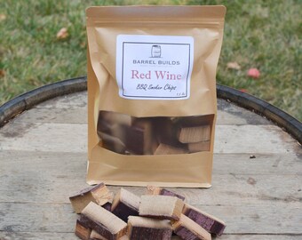 Red Wine Barrel Wood Chunks: Smoking & Cooking Chips (1.5 lbs)