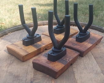Wine Barrel Stave Single Guitar Holder