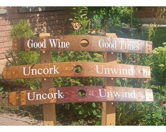 Wine Barrel Stave Vinyl Signs