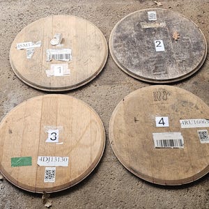 Têtes de tonneau de vin - Choix dans la liste - Bois brut - Fabrication d'enseignes