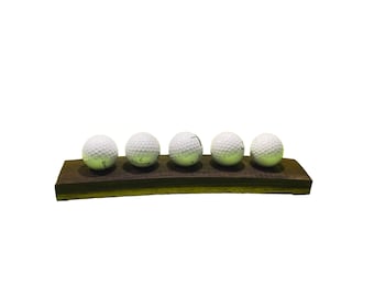 5 Ball Whiskey Barrel Stave Golf Display
