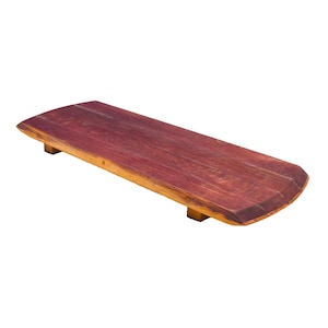 Wine Barrel Head Charcuterie Board | Raised Serving Tray | Rustic Entertaining Platter | Red Wine Infused