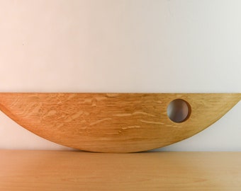 Pizza Cutter Made From Oak Wine Barrel Heads