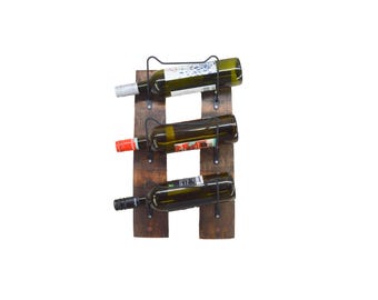 Wine Barrel Stave Rack: Rustic Towel or Wine Bottle Holder