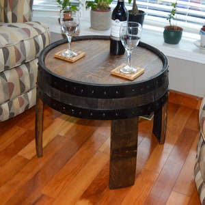 Rustic Coffee Table | Made From Whiskey Barrels | Rustic Farmhouse Table | Barrel Furniture | Red Oak