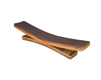 Rustic Wine Barrel Stave Charcuterie Board | Beautifully Red Stained