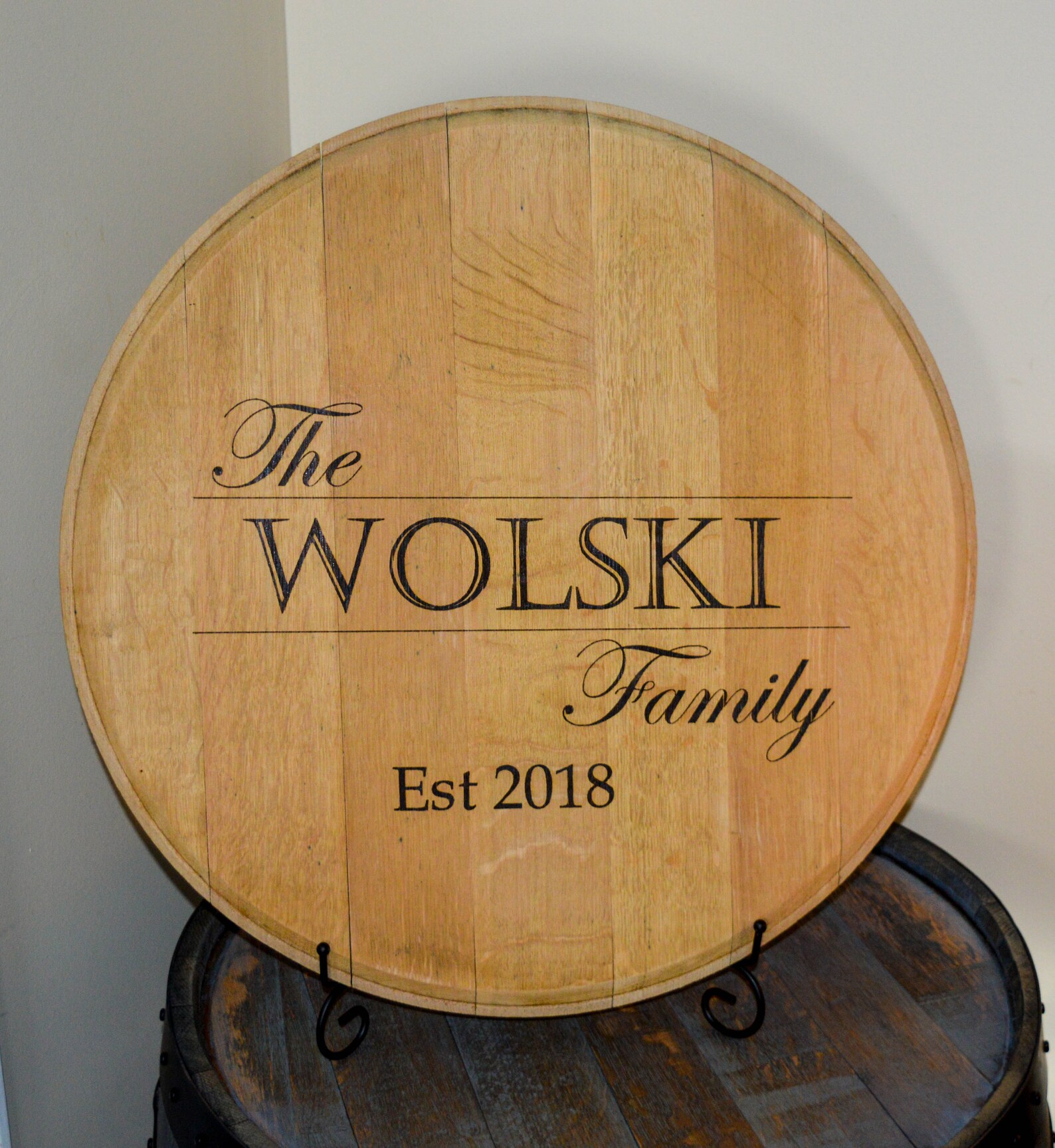 Custom Engraved Wine Barrel Head / Personalized wine barrel Etsy