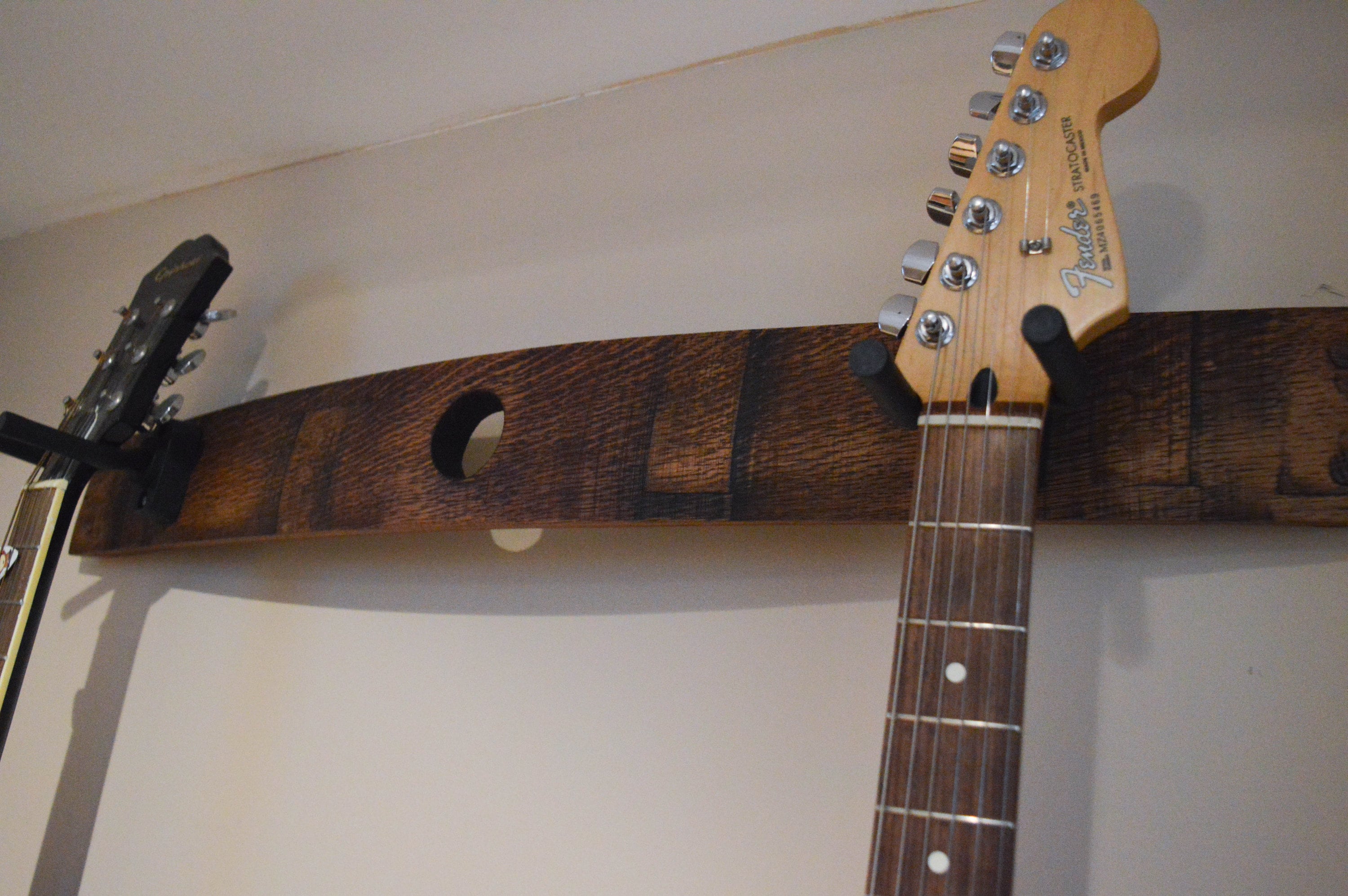 Double Guitar Rack Made From Wine Barrel Staves / Guitar Rack Etsy Canada