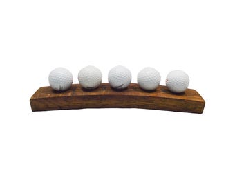 5 Ball Wine Barrel Stave Golf Display