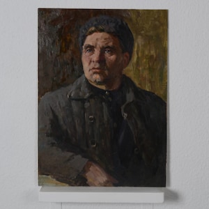 Retrato masculino, pintura de retrato, pintura vintage, pintura al óleo, impresionismo, retrato de reflexión, tiempo libre, decoración del hogar