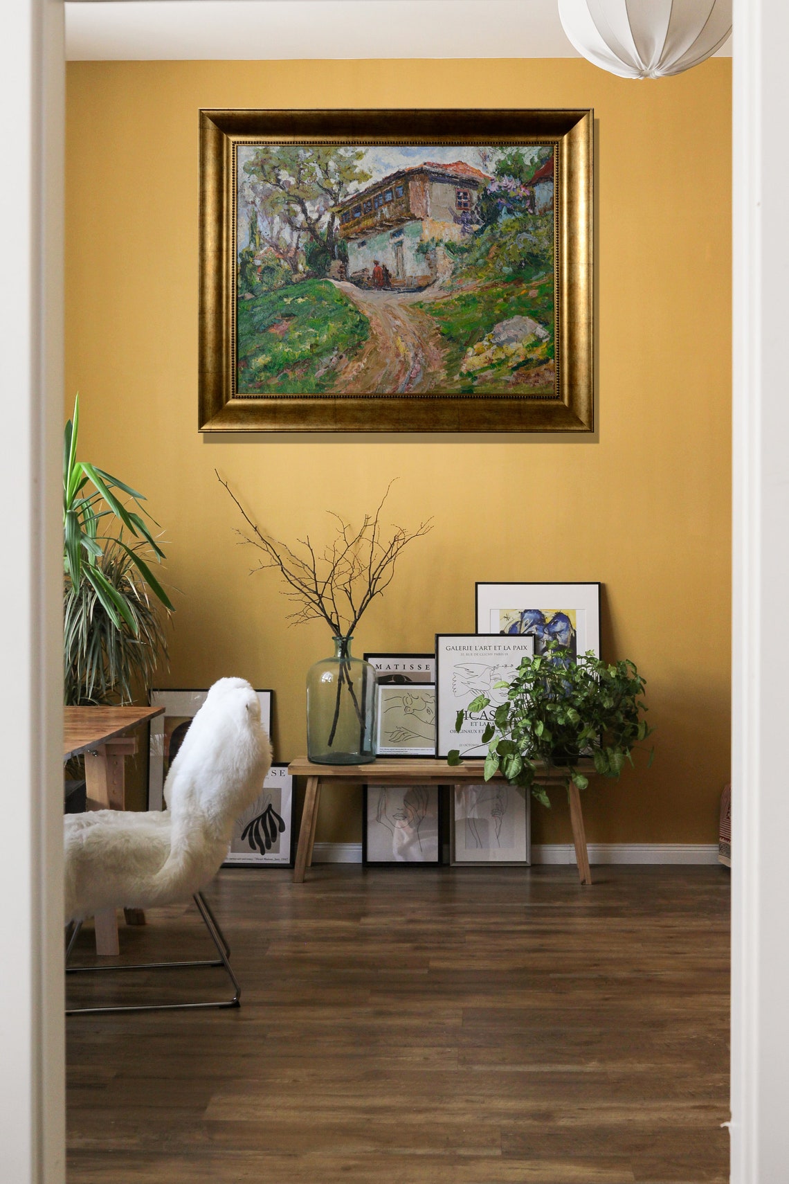 Vintage Landscape, Rustic Painting, Oil Painting, Vintage Painting ...