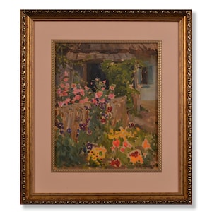 Motivo de verão, pintura a óleo original antiga, arte antiga, impressionista ucraniano, pintura de paisagem, objetos de arte, decoração artística