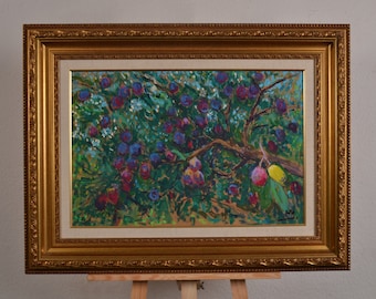 Summer landscape, author's oil painting, ancient painting, landscape painting, artistic impressionism, rural landscape, art home decor