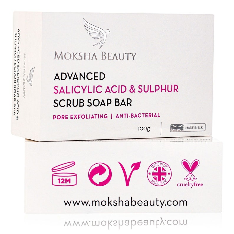 Sulphur Soap Bar With Salicylic Acid made in U.K Advanced Salicylic
