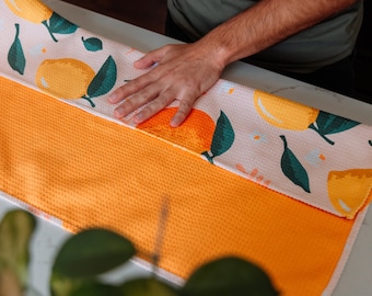Paño de cocina absorbente de tejido gofrado, toalla de cocina de microfibra de secado rápido