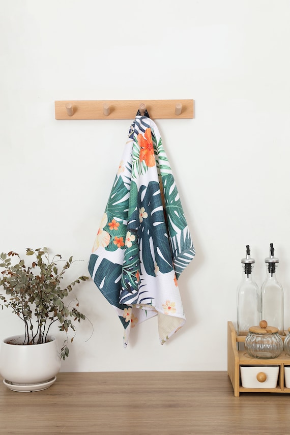 Absorbent Waffle Weave Tea Towel, Quick-Dry Microfiber Kitchen Towel