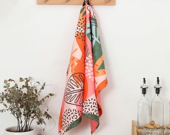 Absorbent Waffle Weave Tea Towel, Quick-Dry Microfiber Kitchen Towel