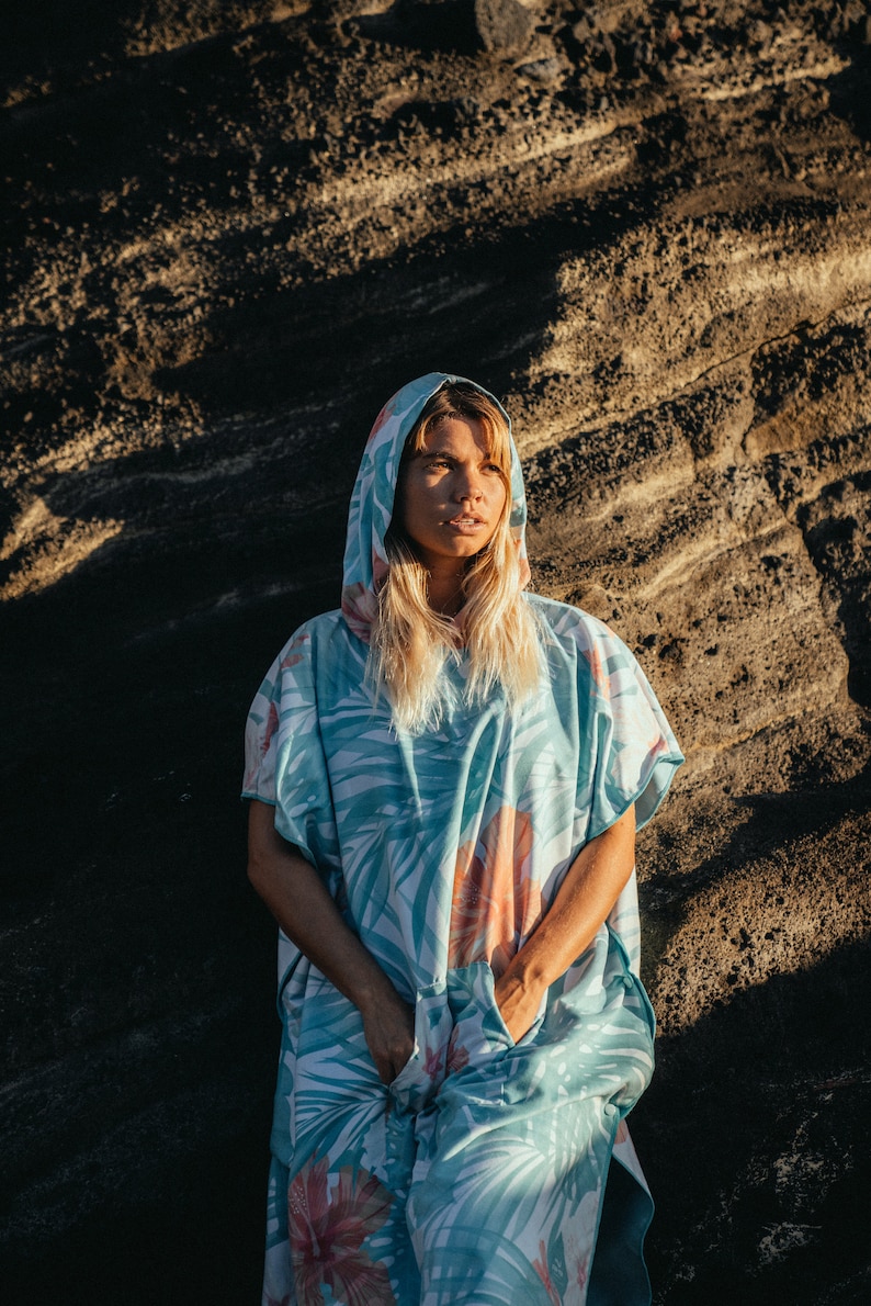 One Zipper Towel Poncho | Changing Towel | Hooded Microfiber Towel | Beach Blanket ...