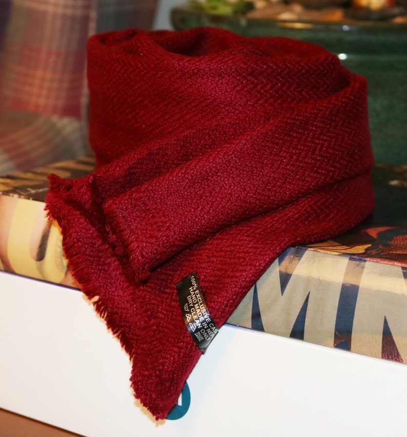 cashmere scarf maroon