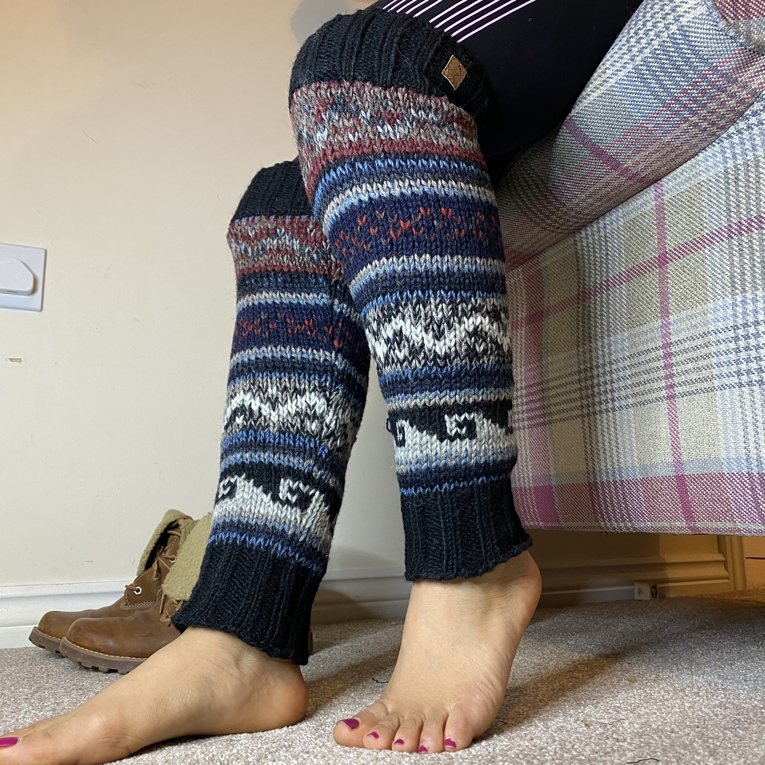 100 Wool Handmade Leg Warmer Winter Woollen Socks Warm Soft Etsy