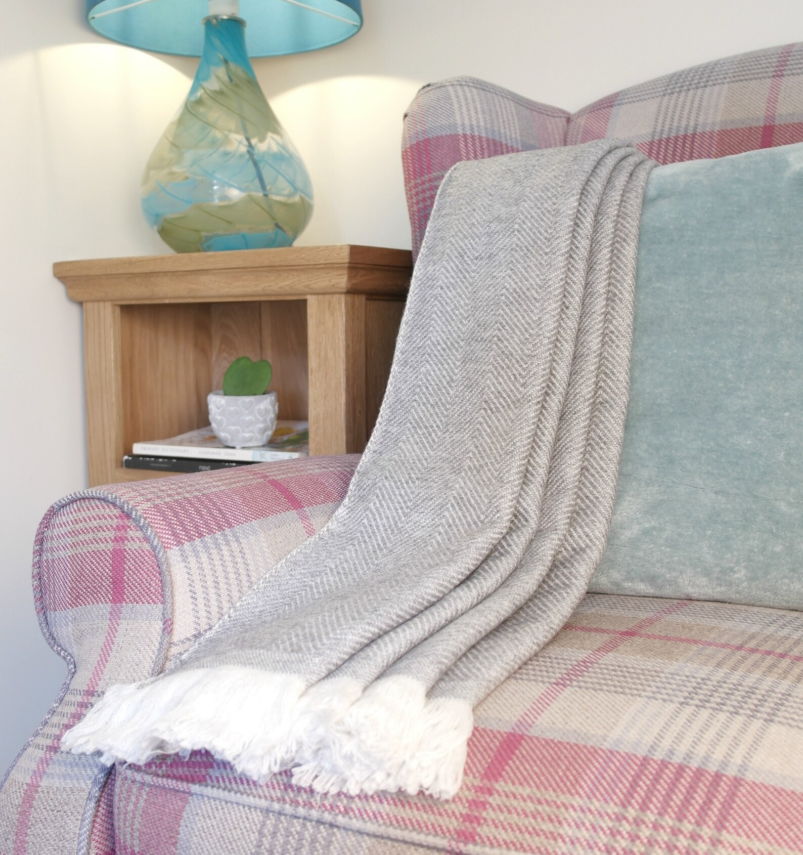 Herringbone Pattern Handmade Cashmere Sofa Blankets Throws Etsy