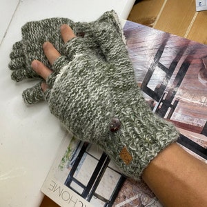 Gants en laine sherpa de l'Himalaya faits main hiver chaud doux fait main pour homme femme 1 image 6