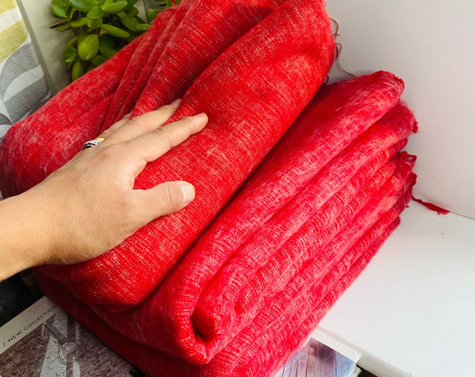 Super Soft & Warm yak wool Throw Blanket Handmade Warm Soft / Indoor Out Door Meditation Wrap Throw K25