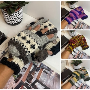 100% Wool Handmade Himalayan Sherpa Gloves Winter Warm Soft Handmade For Men Women 3