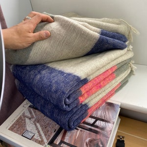 Super Soft & Warm yak wool Throw Blanket Handmade Warm Soft / Indoor Out Door Meditation Wrap Throw MIX image 7