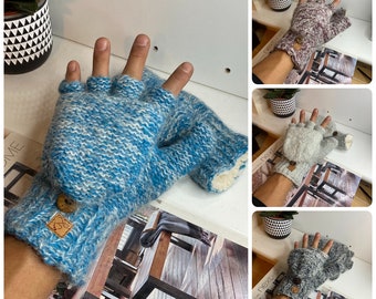Wool Himalayan Sherpa wool Gloves Winter Warm Soft Handmade For Men Women 2