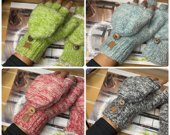 Guantes de lana hechos a mano del Himalaya Sherpa invierno cálido suave hecho a mano para hombres mujeres 1