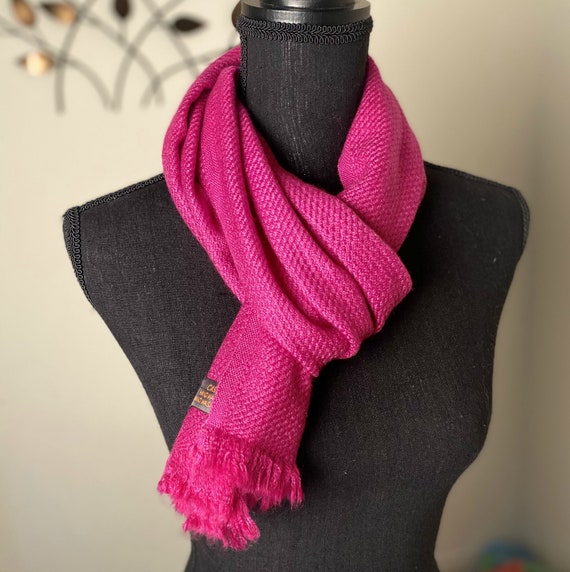 magenta cashmere scarf