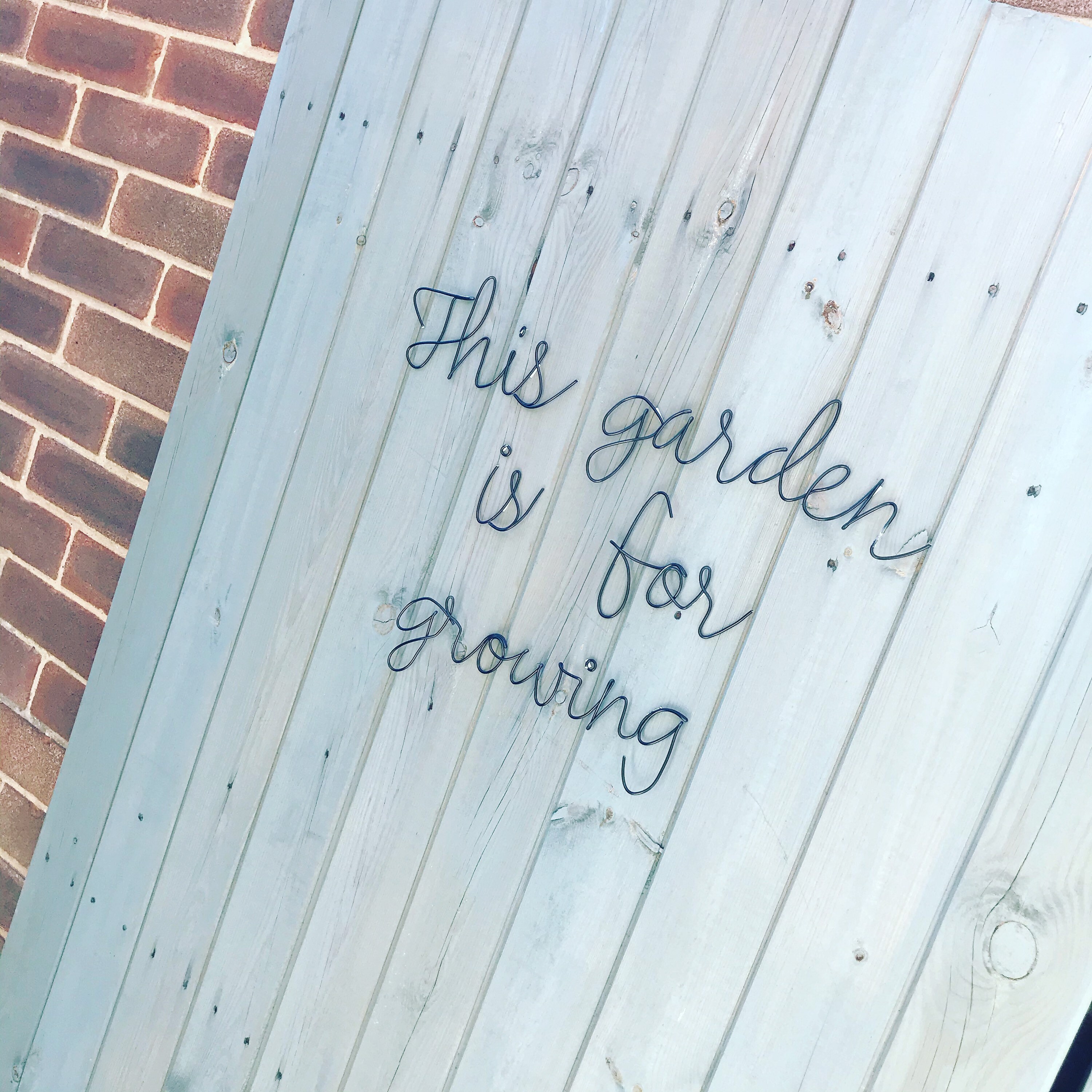 Wire Words Wall Art This Garden is for Growing Black Wire Etsy UK