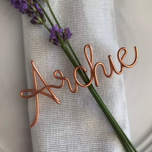 Wire name setting Place setting Wire name Wedding Decoration Wedding guest name place setting