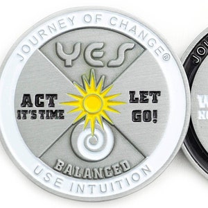 Decision Coin | Yes No Coin | Pendulum | Couples Gift |  Metaphysical Spiritual Gift | Divination | Wicca Pagan | Novelty Coin | Flip Coin