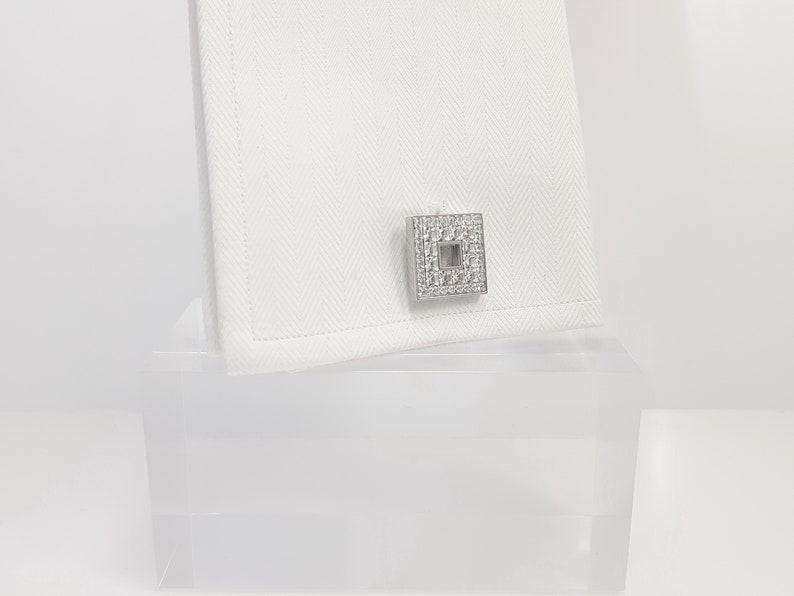 Men/'s square crystal cufflinks,Wedding cufflinks,Statement cufflinks,Crystal cufflinks,custom cufflinks,Groom gift,Best man cufflinks
