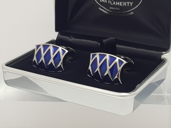 Men's Royal Blue enamel cufflinks for men, Perfect birthday gift Cufflinks, gifts for him, any occasion. FREE SHIPPING.