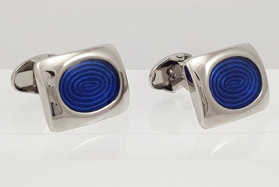 Beautiful Blue enamel cufflinks for men, Stunning sky enamel Cufflinks, gifts for him, any occasion.
