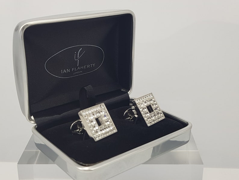 Men/'s square crystal cufflinks,Wedding cufflinks,Statement cufflinks,Crystal cufflinks,custom cufflinks,Groom gift,Best man cufflinks