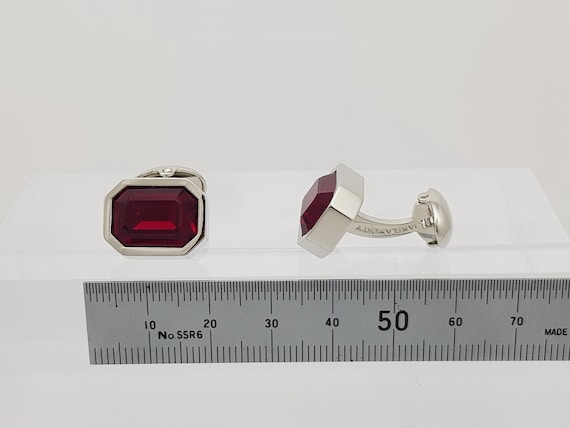 Handmade Ruby Crystal Cufflinks - 40th Anniversar… - image 6