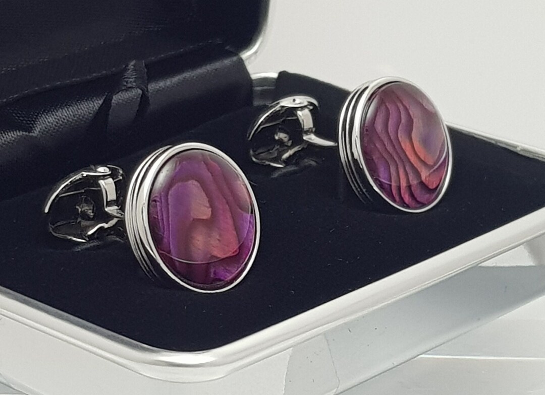 Shell Cufflinks Vintage Abalone Shell Cufflinks, Handmade in London - Etsy