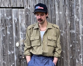 1980s Italian Flannel Overshirt, Size S to XL